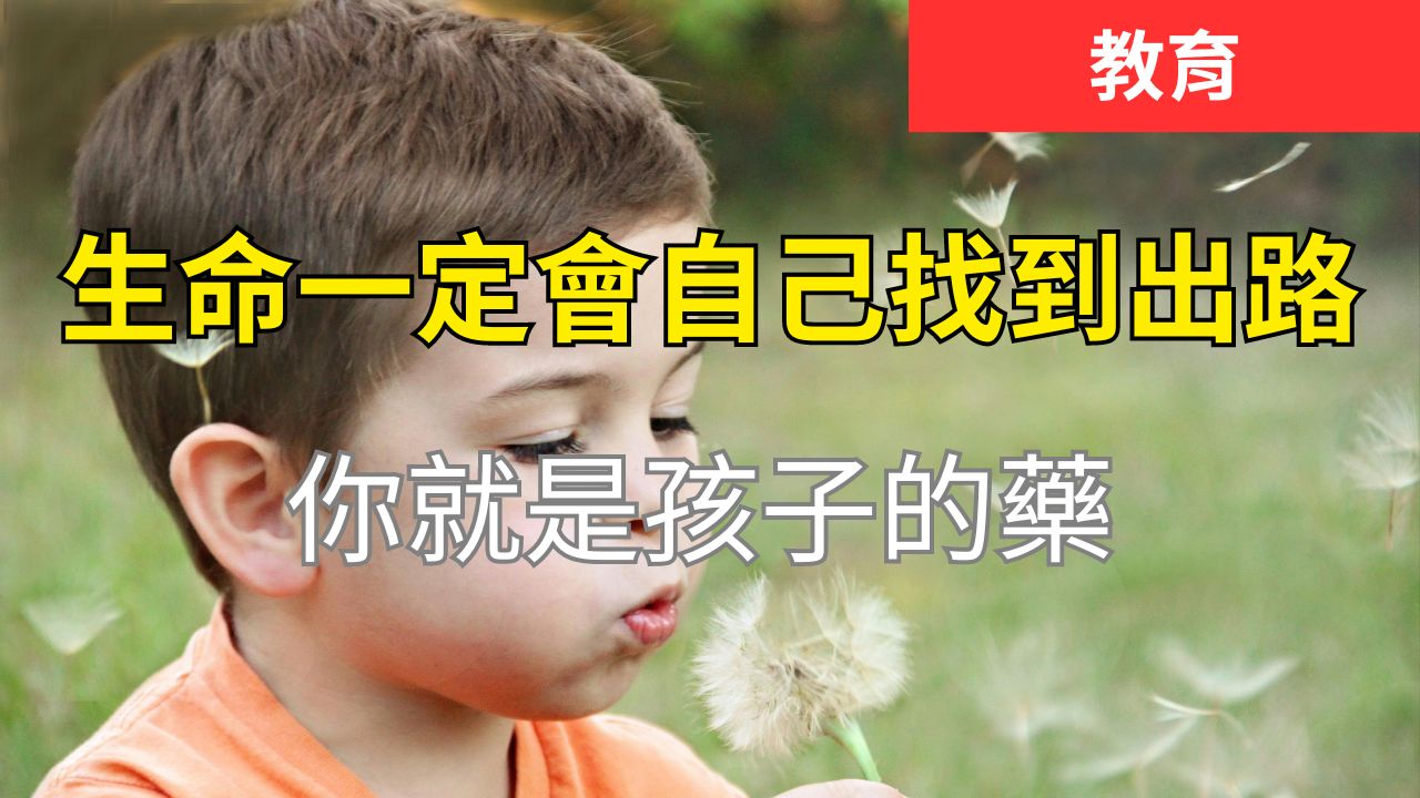 生命一定會自己到出路，你就是孩子的藥